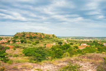 Fototapeta na wymiar Cityscape of Oeiras from the top of a hill - Piaui state, Brazil