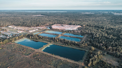Fototapeta premium city water purification top view