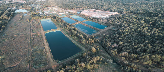 city water purification top view