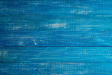 Wood surface. Blue Texture wood boards background