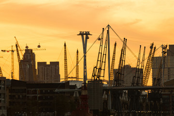 London city skyline at dusk