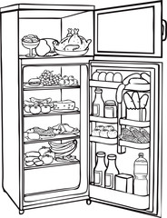 fridge with food