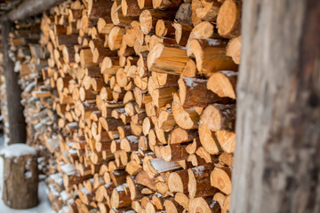 stacked firewood