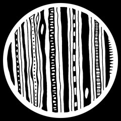 Ornament organic leaves circle ornamentation flat minimalism