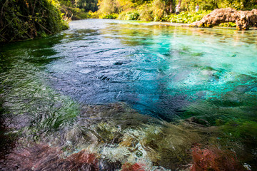 The Blue Eye - Syri i Kaltër, water spring near Muzinë in Vlorë County, southern Albania, Europe