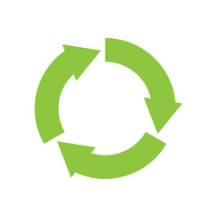 Recycling icon on background for graphic and web design. Simple vector sign. Internet concept symbol for website button or mobile app.
