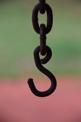 Obraz premium Iron hook on chain detail