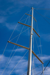 Fototapeta premium a lot of vessels in the port after fishing for fish