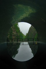 gorge over a tunnel