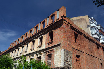Urban decay.Historical buiding. Kiev,Ukraine