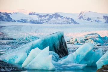 Foto auf Acrylglas Icebergs at the Jökulsárlón Glacier Lagoon, Iceland, Europe © Marc Stephan