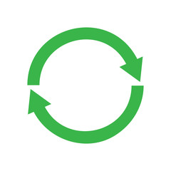 Recycling icon on background for graphic and web design. Simple vector sign. Internet concept symbol for website button or mobile app.