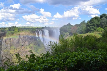 Victoria Falls with rainbow Zimbabwe
