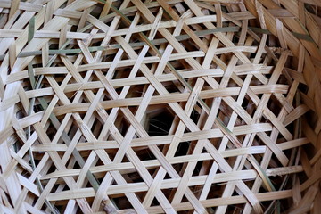 Naklejka premium bamboo basket for fish containers