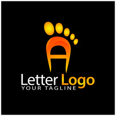 A foot logo template, stock logo template