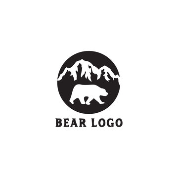 Bear logo design vector template