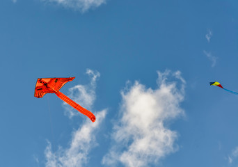 Kite, aircraft, held from the ground with the help of a rail and