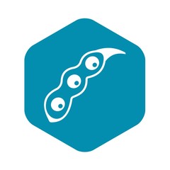 Ripe soybean icon. Simple illustration of ripe soybean vector icon for web