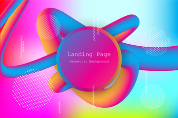 Liquid color background design with Fluid gradient shapes composition and Futuristic design landing page. Eps10