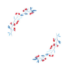 Obraz premium Modern watercolor wreath