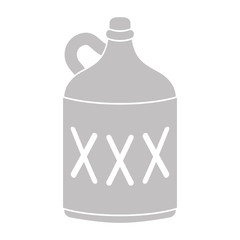 vector icon with moonshine bottle - obrazy, fototapety, plakaty