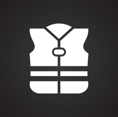Life vest icons set on background for graphic and web design. Simple illustration. Internet concept symbol for website button or mobile app.