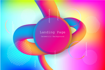 Liquid color background design with Fluid gradient shapes composition and Futuristic design landing page. Eps10