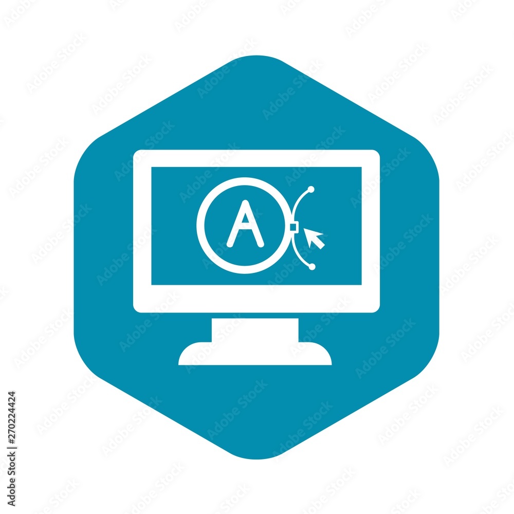 Poster brand vector computer design icon. simple illustration of brand vector computer design vector icon f