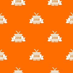 Retro christmas gift pattern vector orange for any web design best
