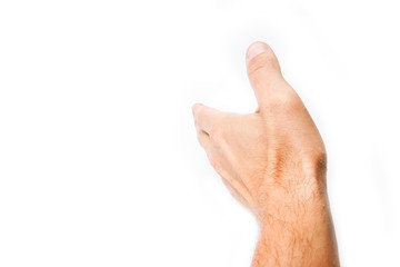 beautiful hands on a white background