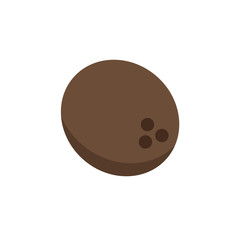 coconut vector icon, color illustration