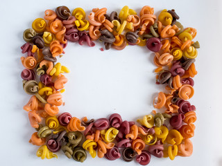 frame made of colorful candies