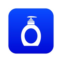 Liquid soap icon digital blue for any design isolated on white vector illustration