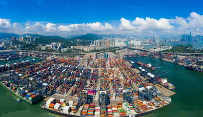 Kwai Chung Cargo Terminal in Hong Kong