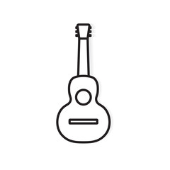 acoustic guitar icon- vector illustration