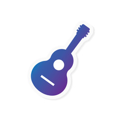 acoustic guitar icon- vector illustration