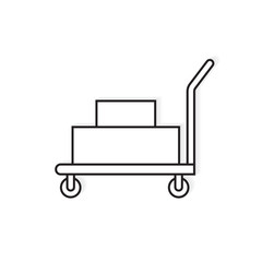 hand truck icon- vector illustration