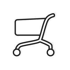 shopping trolley icon- vector illustration