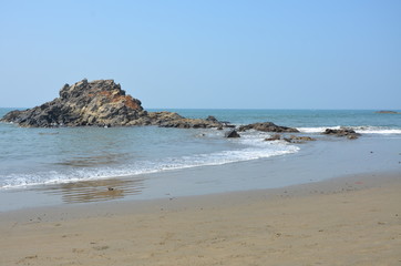 Fototapeta na wymiar beach in Goa. Indian ocean coast
