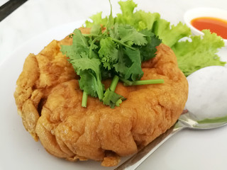 Omelet Thai style on the plate