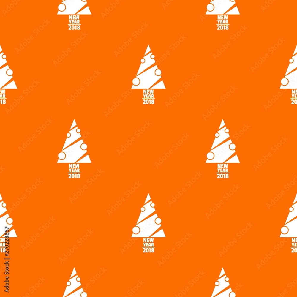 Poster modern christmas tree pattern vector orange for any web design best