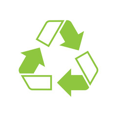 Obraz premium Recycling icon on background for graphic and web design. Simple vector sign. Internet concept symbol for website button or mobile app.