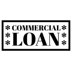 COMMERCIAL LOAN stamp on white background