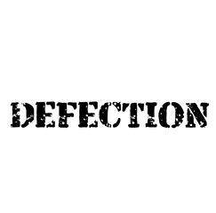 DEFECTION stamp on white background