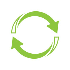 Recycling icon on background for graphic and web design. Simple vector sign. Internet concept symbol for website button or mobile app.