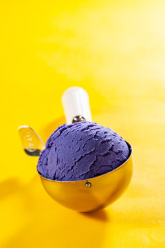 ice cream and summer, space for text