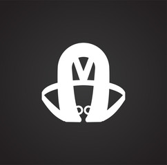 Life vest icons set on background for graphic and web design. Simple illustration. Internet concept symbol for website button or mobile app.