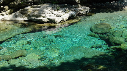 高知県　安井渓谷　仁淀ブルー