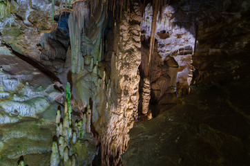 Interior view of Karaca cave located in Cebeli Village,Torul Town,Gumushane city,Turkey