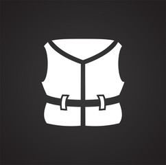 Life vest icons set on background for graphic and web design. Simple illustration. Internet concept symbol for website button or mobile app.